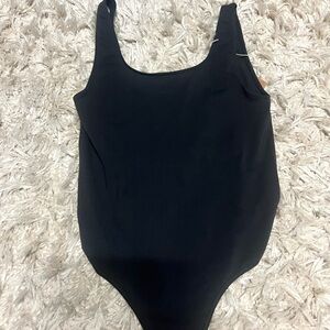 SKIMS Black Scoop Neck Bodysuit